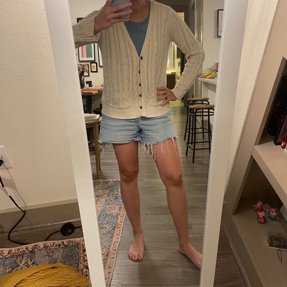Forever 21 Cream knit Cardigan Size Large